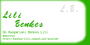 lili benkes business card